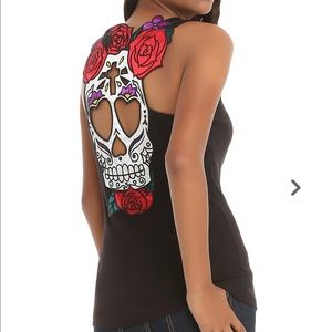 Hell Bunny Skull Rose Tank Top